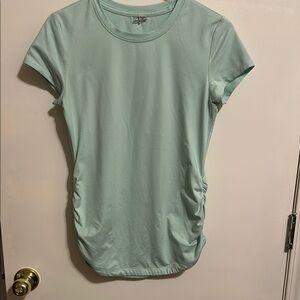 Athletic Mint Green Rouched Short Sleeve Tee
